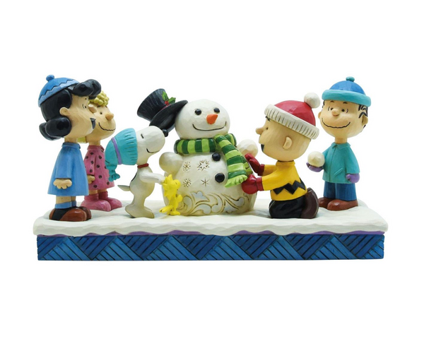 NEW Peanuts Gang Building Snowman by Jim Shore