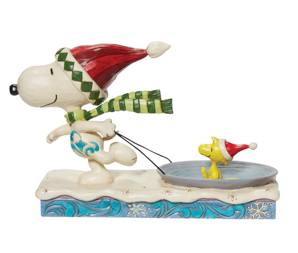 NEW Peanuts Snoopy with Woodstock on Saucer by Jim Shore **PREORDER ITEM**