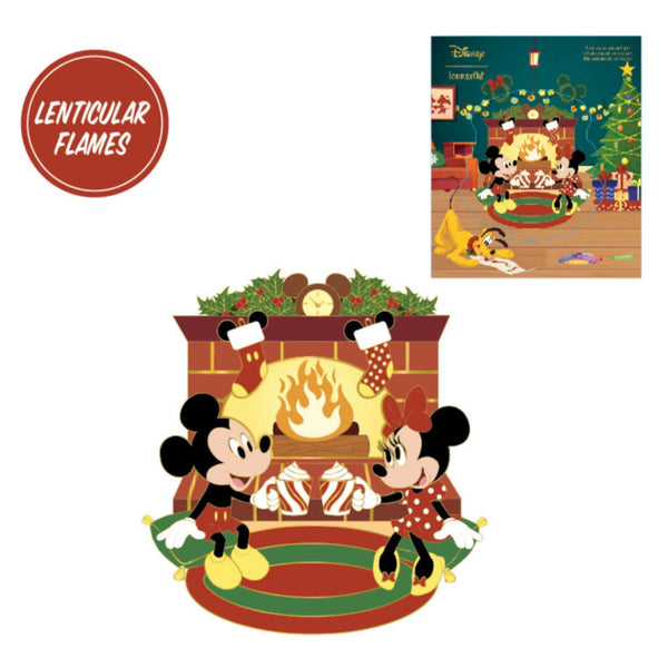 Loungefly Mickey and Minnie Hot Cocoa Fireplace Pin