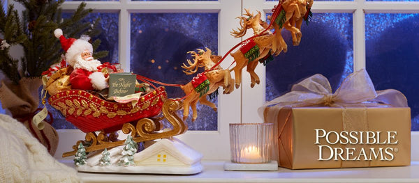 Possible Dreams Storytelling Anniversary Edition "Dash Away" Santa Flying Figure